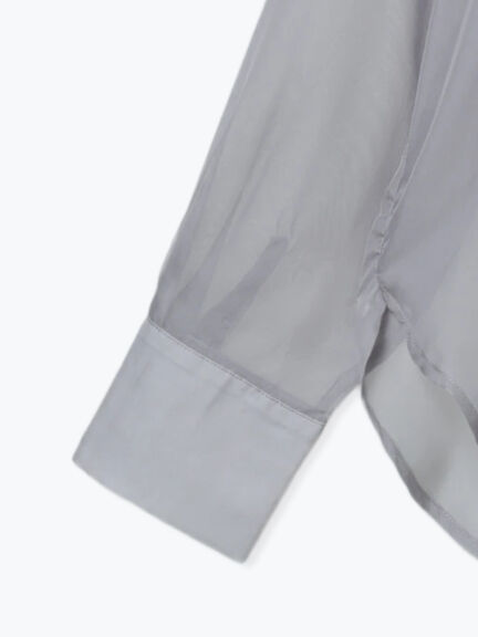 ◎バンドカラーシアーシャツ(グレー/ブラック/キナリ)|Samansa Mos2 blue(サマンサモスモス ブルー)通販