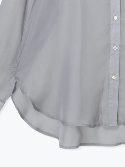 ◎バンドカラーシアーシャツ(グレー/ブラック/キナリ)|Samansa Mos2 blue(サマンサモスモス ブルー)通販