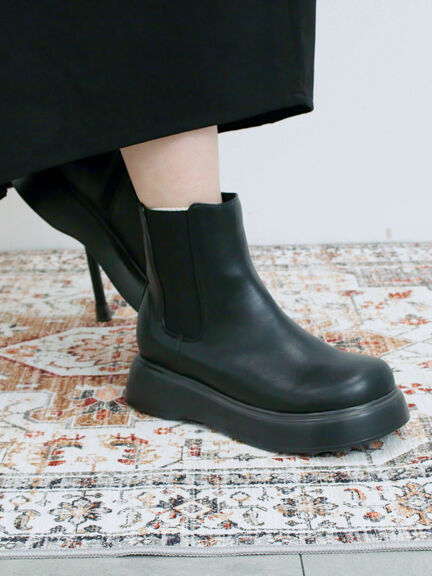 サイドゴアブーツ(ブラック/ダークブラウン)|Samansa Mos2 blue(サマンサモスモス ブルー)通販