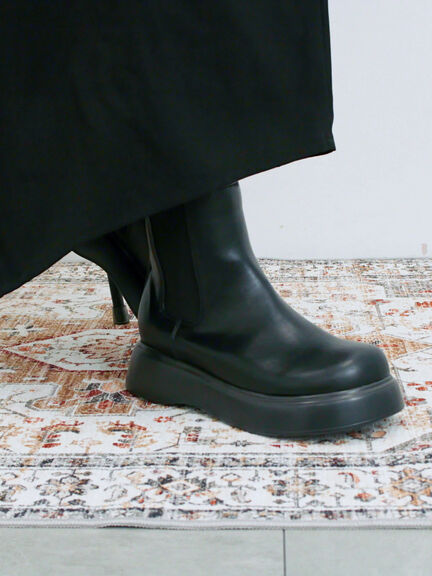 サイドゴアブーツ(ブラック/ダークブラウン)|Samansa Mos2 blue(サマンサモスモス ブルー)通販