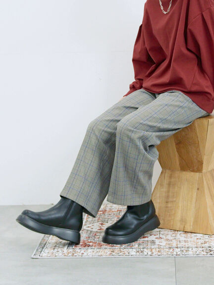 サイドゴアブーツ(ブラック/ダークブラウン)|Samansa Mos2 blue(サマンサモスモス ブルー)通販