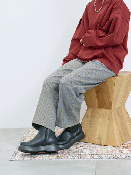 サイドゴアブーツ(ブラック/ダークブラウン)|Samansa Mos2 blue(サマンサモスモス ブルー)通販