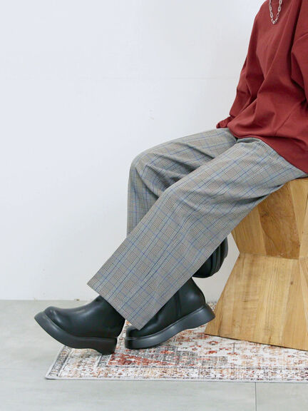 サイドゴアブーツ(ブラック/ダークブラウン)|Samansa Mos2 blue(サマンサモスモス ブルー)通販