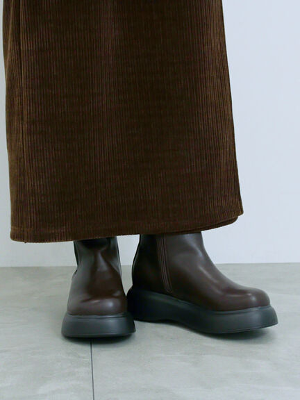 サイドゴアブーツ(ブラック/ダークブラウン)|Samansa Mos2 blue(サマンサモスモス ブルー)通販