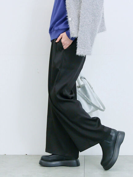 切り替えタックパンツ(ブラック/ベージュ/ブラウン)|Samansa Mos2 blue(サマンサモスモス ブルー)通販