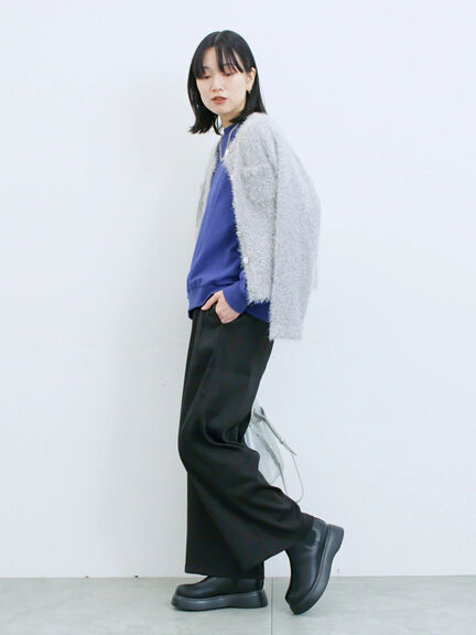 切り替えタックパンツ(ブラック/ベージュ/ブラウン)|Samansa Mos2 blue(サマンサモスモス ブルー)通販