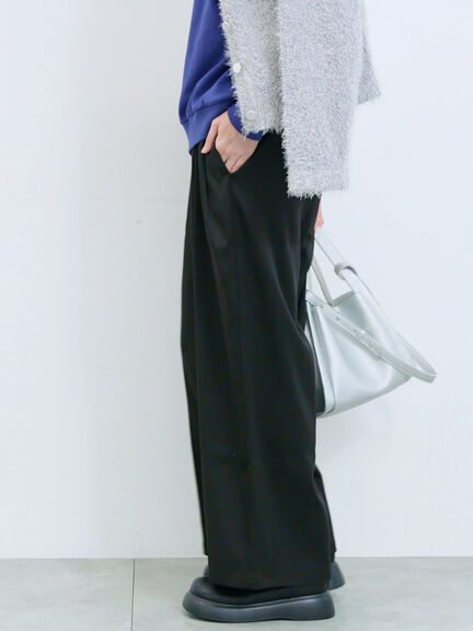 切り替えタックパンツ(ブラック/ベージュ/ブラウン)|Samansa Mos2 blue(サマンサモスモス ブルー)通販