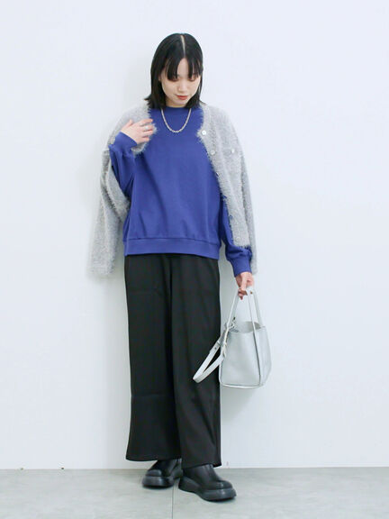 切り替えタックパンツ(ブラック/ベージュ/ブラウン)|Samansa Mos2 blue(サマンサモスモス ブルー)通販