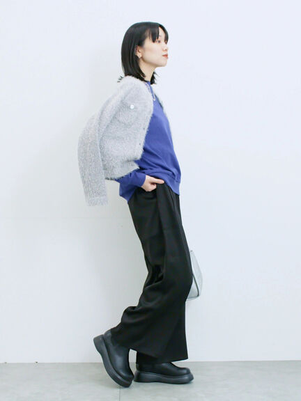 切り替えタックパンツ(ブラック/ベージュ/ブラウン)|Samansa Mos2 blue(サマンサモスモス ブルー)通販