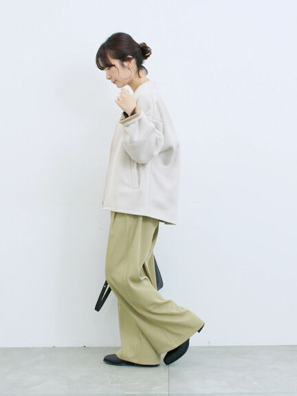 切り替えタックパンツ(ブラック/ベージュ/ブラウン)|Samansa Mos2 blue(サマンサモスモス ブルー)通販