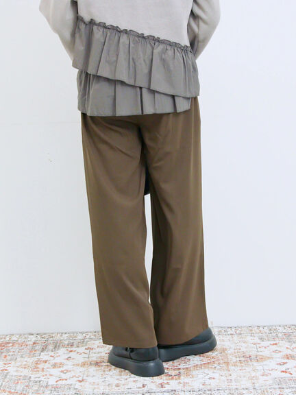 切り替えタックパンツ(ブラック/ベージュ/ブラウン)|Samansa Mos2 blue(サマンサモスモス ブルー)通販