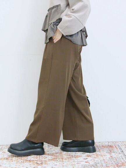 切り替えタックパンツ(ブラック/ベージュ/ブラウン)|Samansa Mos2 blue(サマンサモスモス ブルー)通販