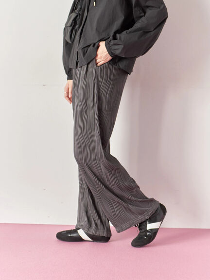 ウェーブカットパンツ(チャコールグレー/ブラック/ブラウン)|Samansa Mos2 blue(サマンサモスモス ブルー)通販