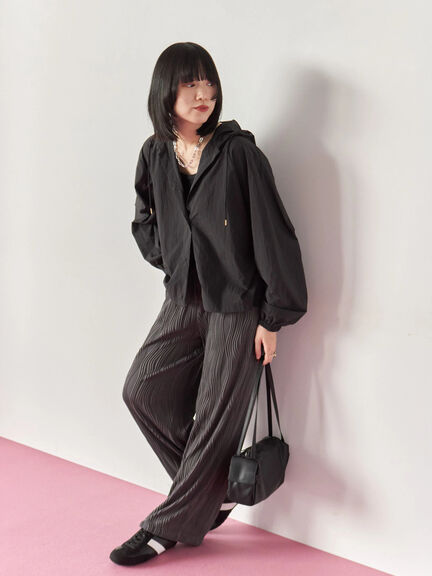 ウェーブカットパンツ(チャコールグレー/ブラック/ブラウン)|Samansa Mos2 blue(サマンサモスモス ブルー)通販