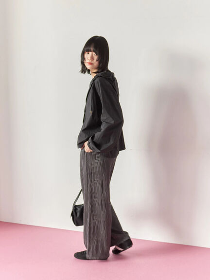 ウェーブカットパンツ(チャコールグレー/ブラック/ブラウン)|Samansa Mos2 blue(サマンサモスモス ブルー)通販