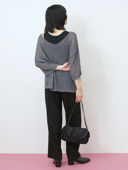 ウェーブカットパンツ(チャコールグレー/ブラック/ブラウン)|Samansa Mos2 blue(サマンサモスモス ブルー)通販