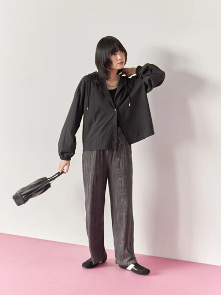 ウェーブカットパンツ(チャコールグレー/ブラック/ブラウン)|Samansa Mos2 blue(サマンサモスモス ブルー)通販