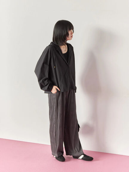 ウェーブカットパンツ(チャコールグレー/ブラック/ブラウン)|Samansa Mos2 blue(サマンサモスモス ブルー)通販