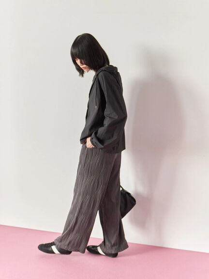 ウェーブカットパンツ(チャコールグレー/ブラック/ブラウン)|Samansa Mos2 blue(サマンサモスモス ブルー)通販