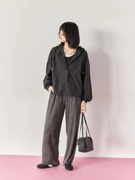 ウェーブカットパンツ(チャコールグレー/ブラック/ブラウン)|Samansa Mos2 blue(サマンサモスモス ブルー)通販