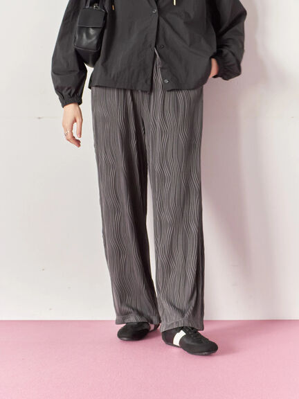 ウェーブカットパンツ(チャコールグレー/ブラック/ブラウン)|Samansa Mos2 blue(サマンサモスモス ブルー)通販