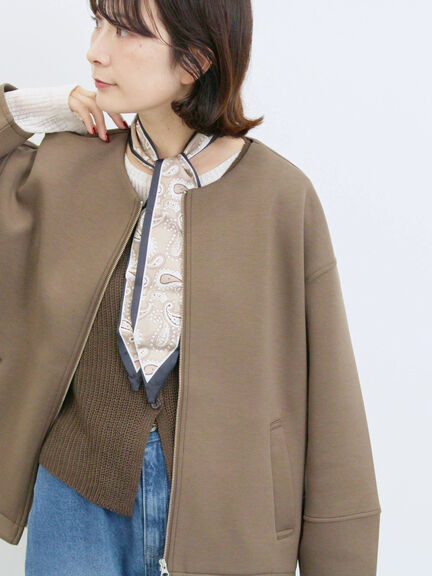 バンダナ付きニットベスト(ブラウン/ブルー/キナリ)|Samansa Mos2 blue(サマンサモスモス ブルー)通販