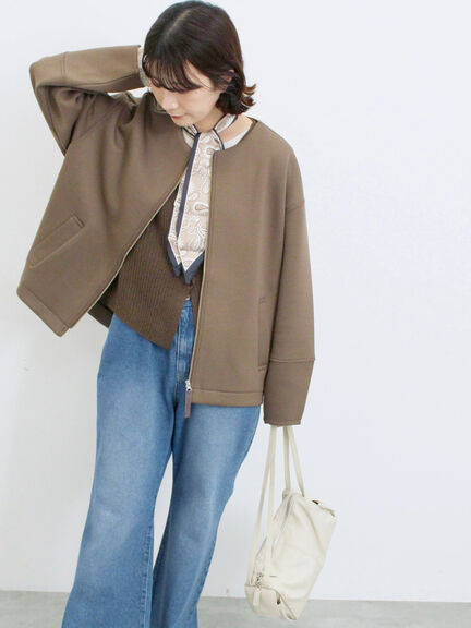 バンダナ付きニットベスト(ブラウン/ブルー/キナリ)|Samansa Mos2 blue(サマンサモスモス ブルー)通販