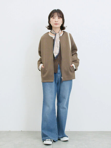 バンダナ付きニットベスト(ブラウン/ブルー/キナリ)|Samansa Mos2 blue(サマンサモスモス ブルー)通販