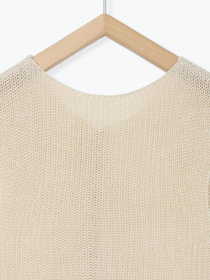 バンダナ付きニットベスト(ブラウン/ブルー/キナリ)|Samansa Mos2 blue(サマンサモスモス ブルー)通販