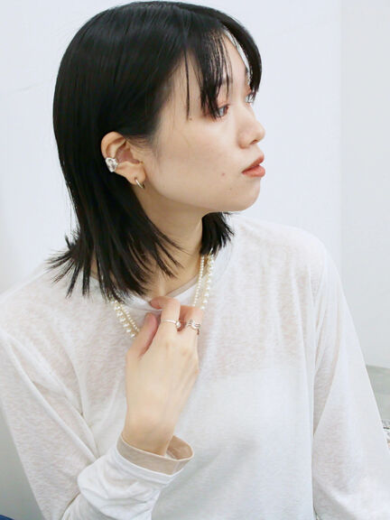 レイヤード風ロンT(オフホワイト/チャコールグレー/Sグレー)|Samansa Mos2 blue(サマンサモスモス ブルー)通販