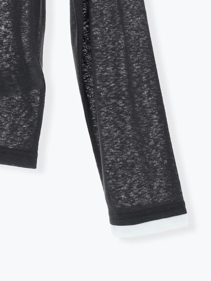 レイヤード風ロンT(オフホワイト/チャコールグレー/Sグレー)|Samansa Mos2 blue(サマンサモスモス ブルー)通販