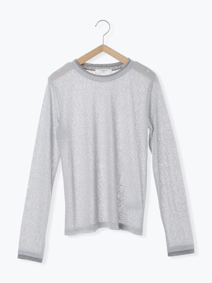 レイヤード風ロンT(オフホワイト/チャコールグレー/Sグレー)|Samansa Mos2 blue(サマンサモスモス ブルー)通販