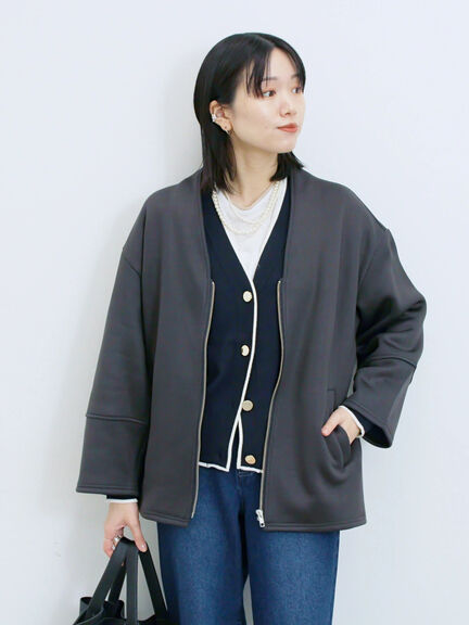 レイヤード風ロンT(オフホワイト/チャコールグレー/Sグレー)|Samansa Mos2 blue(サマンサモスモス ブルー)通販