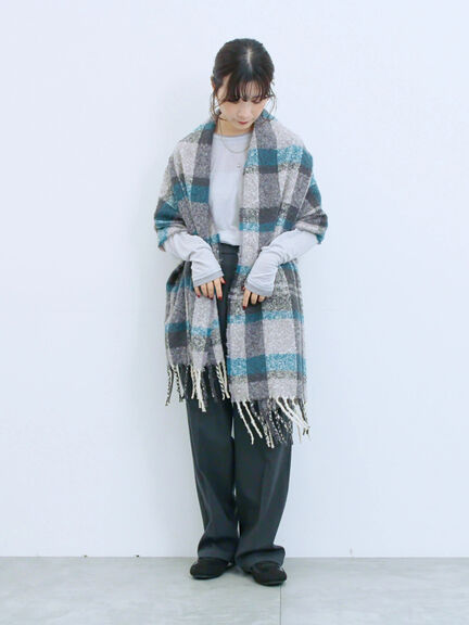 レイヤード風ロンT(オフホワイト/チャコールグレー/Sグレー)|Samansa Mos2 blue(サマンサモスモス ブルー)通販