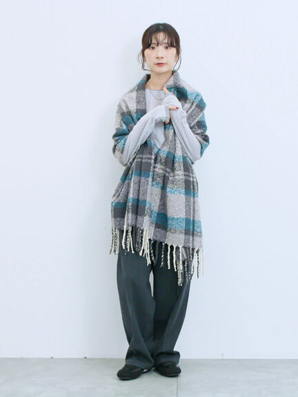 レイヤード風ロンT(オフホワイト/チャコールグレー/Sグレー)|Samansa Mos2 blue(サマンサモスモス ブルー)通販