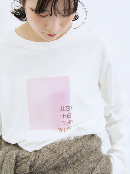 スクエアプリントプルオーバー(オフホワイト/チャコールグレー/Sグレー)|Samansa Mos2 blue(サマンサモスモス ブルー)通販