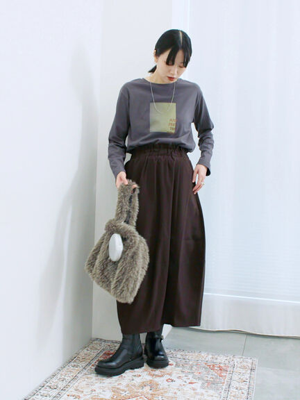 スクエアプリントプルオーバー(オフホワイト/チャコールグレー/Sグレー)|Samansa Mos2 blue(サマンサモスモス ブルー)通販