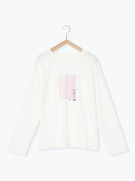 スクエアプリントプルオーバー(オフホワイト/チャコールグレー/Sグレー)|Samansa Mos2 blue(サマンサモスモス ブルー)通販