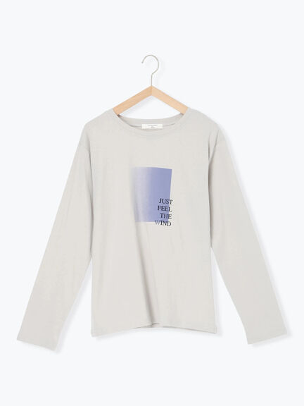 スクエアプリントプルオーバー(オフホワイト/チャコールグレー/Sグレー)|Samansa Mos2 blue(サマンサモスモス ブルー)通販