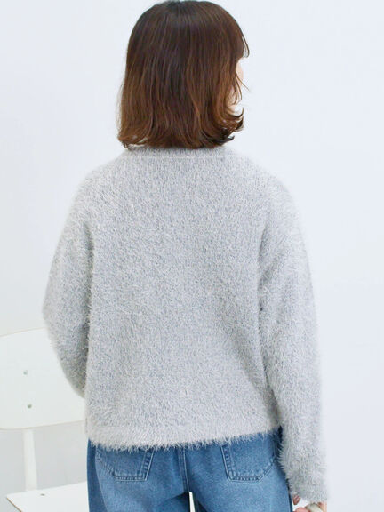 フェザーニットカーディガン(チャコールグレー/モカ/Sグレー)|Samansa Mos2 blue(サマンサモスモス ブルー)通販