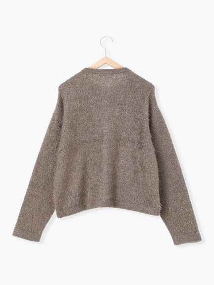 フェザーニットカーディガン(チャコールグレー/モカ/Sグレー)|Samansa Mos2 blue(サマンサモスモス ブルー)通販