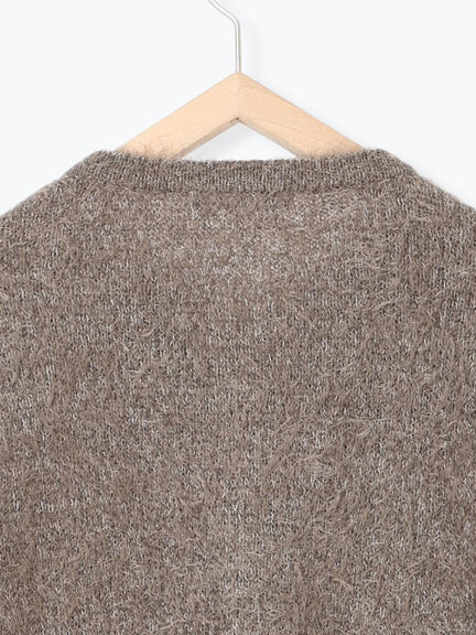 フェザーニットカーディガン(チャコールグレー/モカ/Sグレー)|Samansa Mos2 blue(サマンサモスモス ブルー)通販