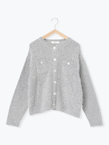 フェザーニットカーディガン(チャコールグレー/モカ/Sグレー)|Samansa Mos2 blue(サマンサモスモス ブルー)通販