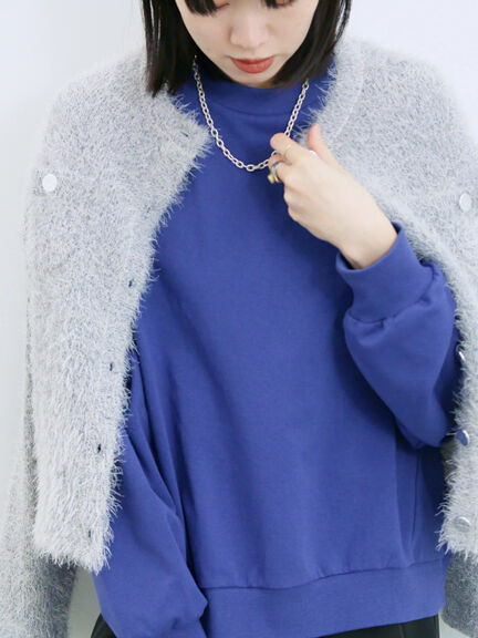 フェザーニットカーディガン(チャコールグレー/モカ/Sグレー)|Samansa Mos2 blue(サマンサモスモス ブルー)通販