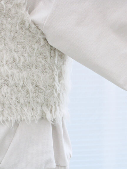 ふわふわショート丈ニットベスト(グレー/キナリ/Sグレー)|Samansa Mos2 blue(サマンサモスモス ブルー)通販