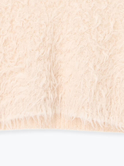 ふわふわショート丈ニットベスト(グレー/キナリ/Sグレー)|Samansa Mos2 blue(サマンサモスモス ブルー)通販