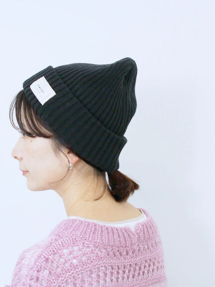 リブニット帽(ブラック/ベージュ/ブラウン)|Samansa Mos2 blue(サマンサモスモス ブルー)通販