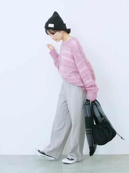 リブニット帽(ブラック/ベージュ/ブラウン)|Samansa Mos2 blue(サマンサモスモス ブルー)通販