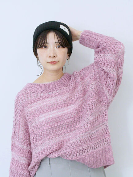 リブニット帽(ブラック/ベージュ/ブラウン)|Samansa Mos2 blue(サマンサモスモス ブルー)通販