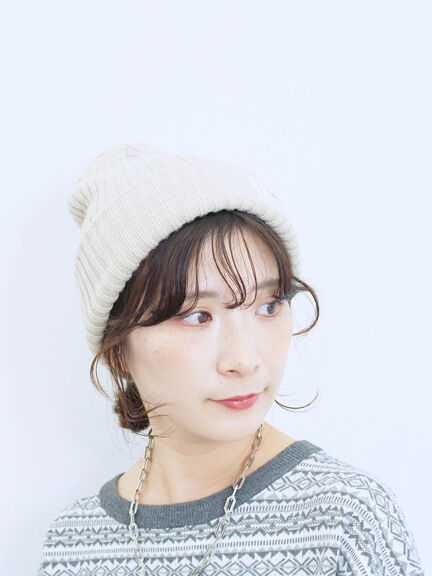 リブニット帽(ブラック/ベージュ/ブラウン)|Samansa Mos2 blue(サマンサモスモス ブルー)通販